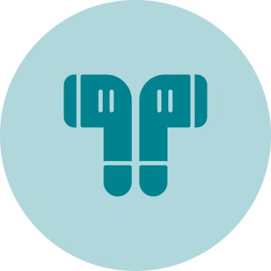 Kablosuz kulaklıklar. Web simgesi basit illüstrasyon