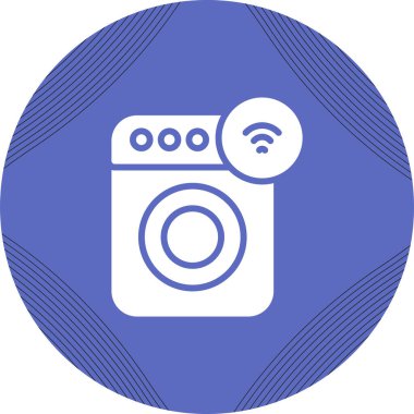 Çamaşır makinesi. Web simgesi basit illüstrasyon