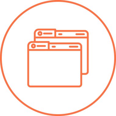 Windows web simgesi vektör çizimi 