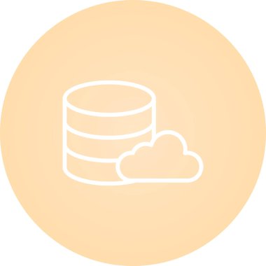 Bulut Veritabanı simgesi. vektör illüstrasyonu.