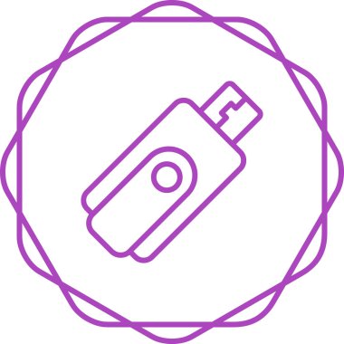 Flaş bellek simgesi, vektör illüstrasyonu basit tasarım