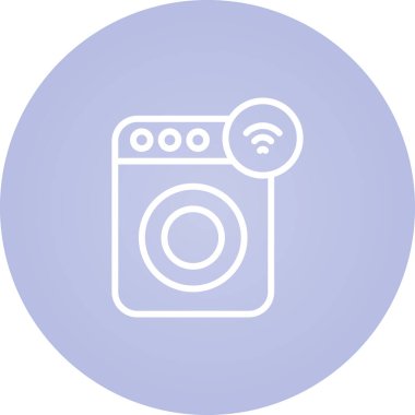Çamaşır makinesi. Web simgesi basit illüstrasyon
