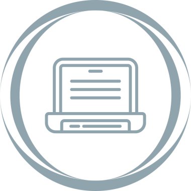 dizüstü bilgisayar web simgesi, vektör illüstrasyonu
