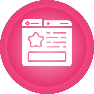  Favori Sayfa ikon vektör illüstrasyonu