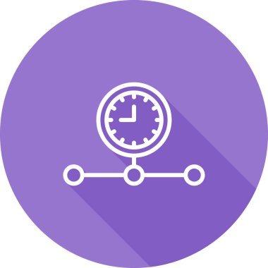 Zaman Çizgisi Web simgesi vektör çizimi