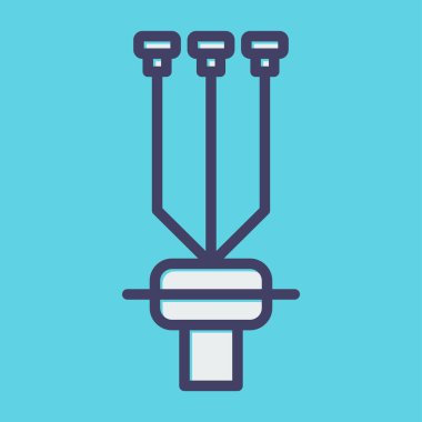 Kablo Sonlandırma Kit simgesi, vektör illüstrasyonu