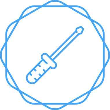 tornavida aracı simgesini, vektör çizim  