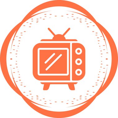 Televizyon. Web simgesi basit illüstrasyon 