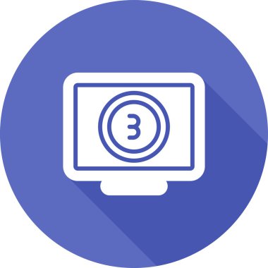 Geri sayım web simgesi vektör illüstrasyonu