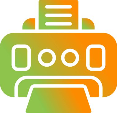 yazıcı vektör simgesi basit illüstrasyon