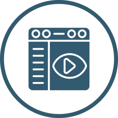 Tarayıcı web simgesi, basit illüstrasyon