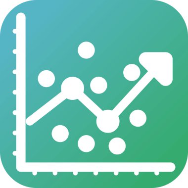 Regresyon Analiz Modern simgesinin vektör çizimi
