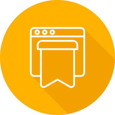 Yer İmi Sekmeleri web simgesi, basit vektör illüstrasyonu