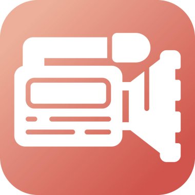 Camcorder modern simgesinin vektör çizimi