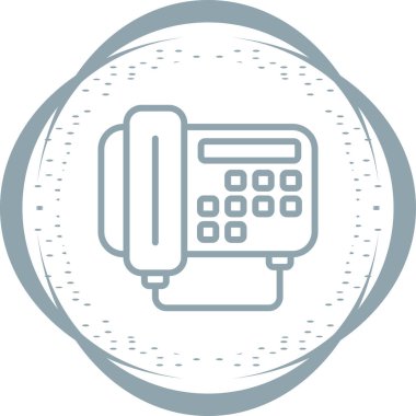 Faks Makinesi simgesi, vektör illüstrasyonu basit tasarım