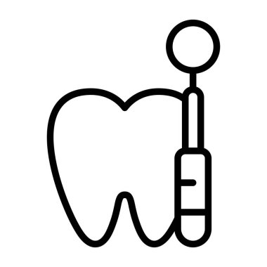 Diş simgesinin vektör illüstrasyonu 