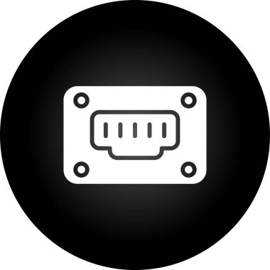 Ethernet web simgesinin vektör illüstrasyonu