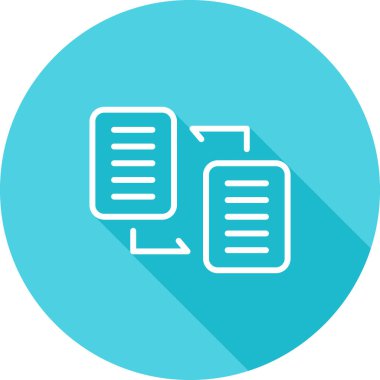 Belge Dağıtım web simgesi vektör illüstrasyonu