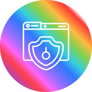 Koruma Ağı simgesinin vektör illüstrasyonu 