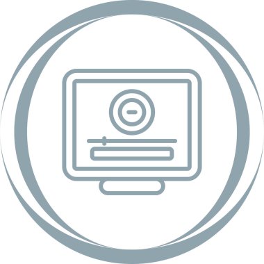 Masaüstü Bilgisayar Web simgesi vektör çizimi