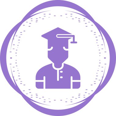Student icon, vector illustration simple design