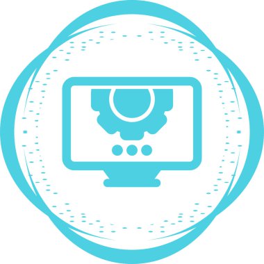 Simge, web düğmesi, basit vektör illüstrasyonu ayarlanıyor