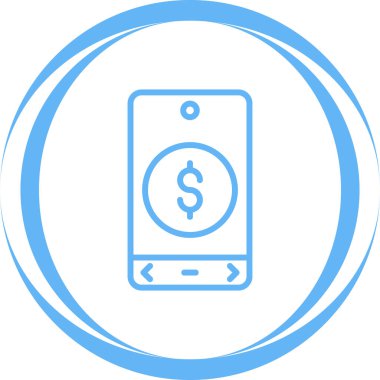 Para için. Web simgesi vektör illüstrasyonu 