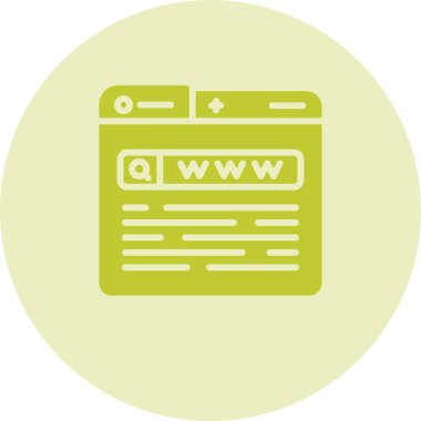 Web sitesi simgesi, vektör illüstrasyonu basit tasarım