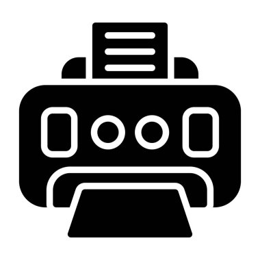 yazıcı vektör simgesi basit illüstrasyon