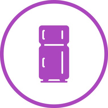 buzdolabı simgesi, vektör illüstrasyonu basit tasarım