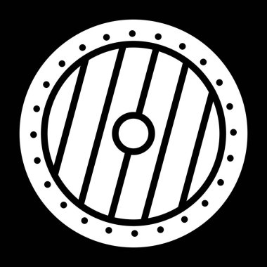 Kalkanın basit vektör simgesi, güvenlik kavramı