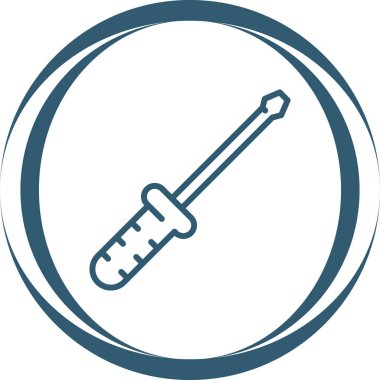 tornavida aracı simgesini, vektör çizim  