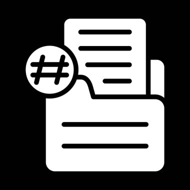 Belge Numarası Web simgesi vektör illüstrasyonuName