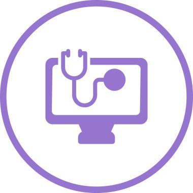 Tıbbi steteskopun basit vektör çizimi