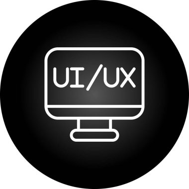 Ux Ui web simgesi, vektör illüstrasyonu 