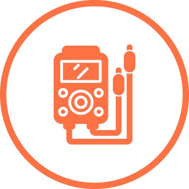 Çoklu metre web simgesi vektör illüstrasyonu