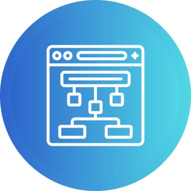 Tarayıcı web simgesi, basit illüstrasyon