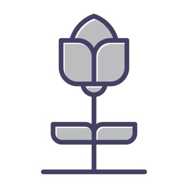 Lale. Web simgesi basit illüstrasyon 