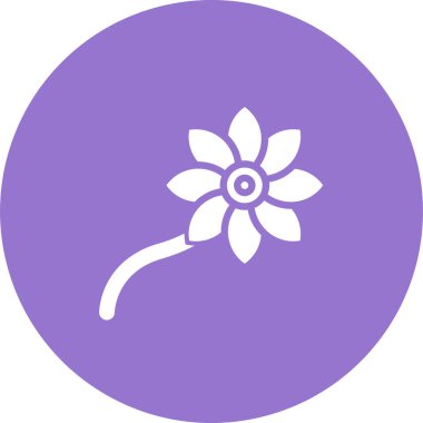 Çiçek. Web simgesi basit illüstrasyon 