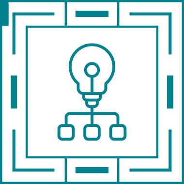 Bir fikrim var. Web simgesi basit illüstrasyon 