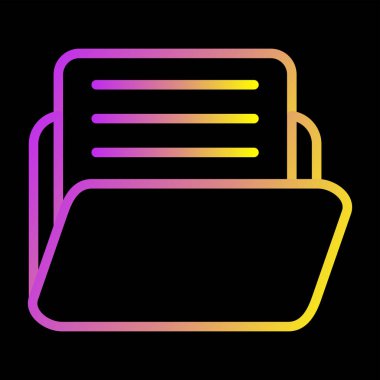 Belge vektör illüstrasyonlu dizin