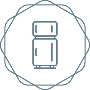 buzdolabı simgesi, vektör illüstrasyonu basit tasarım