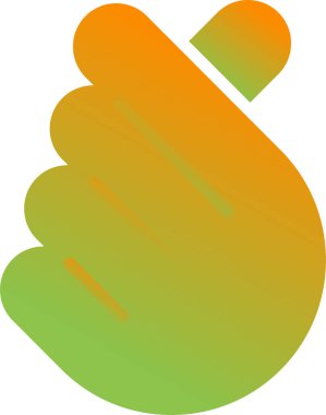  I Love You el hareketi ikonu, vektör illüstrasyonu 