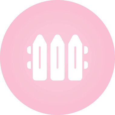 Çit. Web simgesi basit illüstrasyon