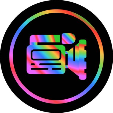 Camcorder modern simgesinin vektör çizimi