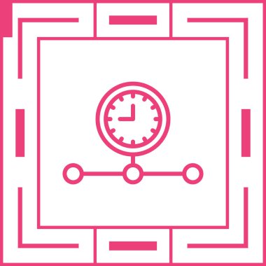 Zaman Çizgisi Web simgesi vektör çizimi