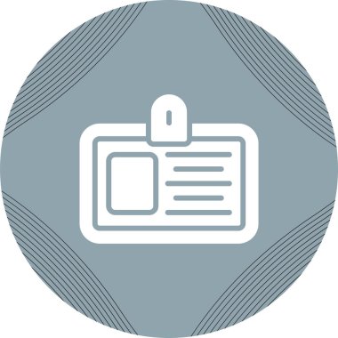 kimlik kartı simgesinin vektör illüstrasyonu