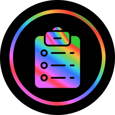 Liste kontrolü. Web simgesi basit illüstrasyon