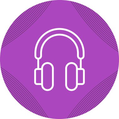 kulaklıklar web simgesi, vektör illüstrasyonu