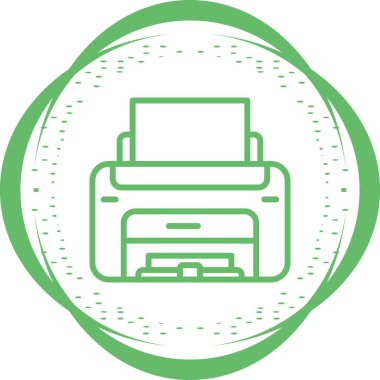 Lazer Yazıcı vektör simgesi basit illüstrasyon